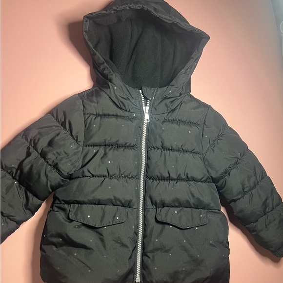 Old Navy Black Quilted Puffer Jacket with Hood - Picture 6 of 6